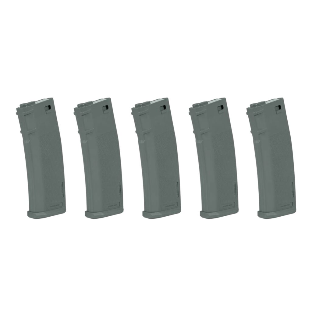 Specna Arms Set of 5 125BBs S-Mag Mid-Cap magazines - Chaos Grey